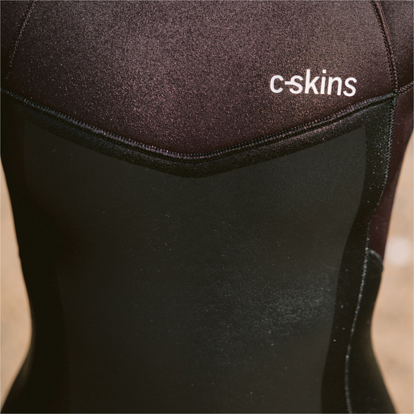 2026 C-Skins Womens Nuwave Surflite 5/4/3mm Back Zip Wetsuit C-NSL54WBZ - Black / Rust / C.Yellow
